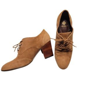 ISOLA suede lace up Oxford heels